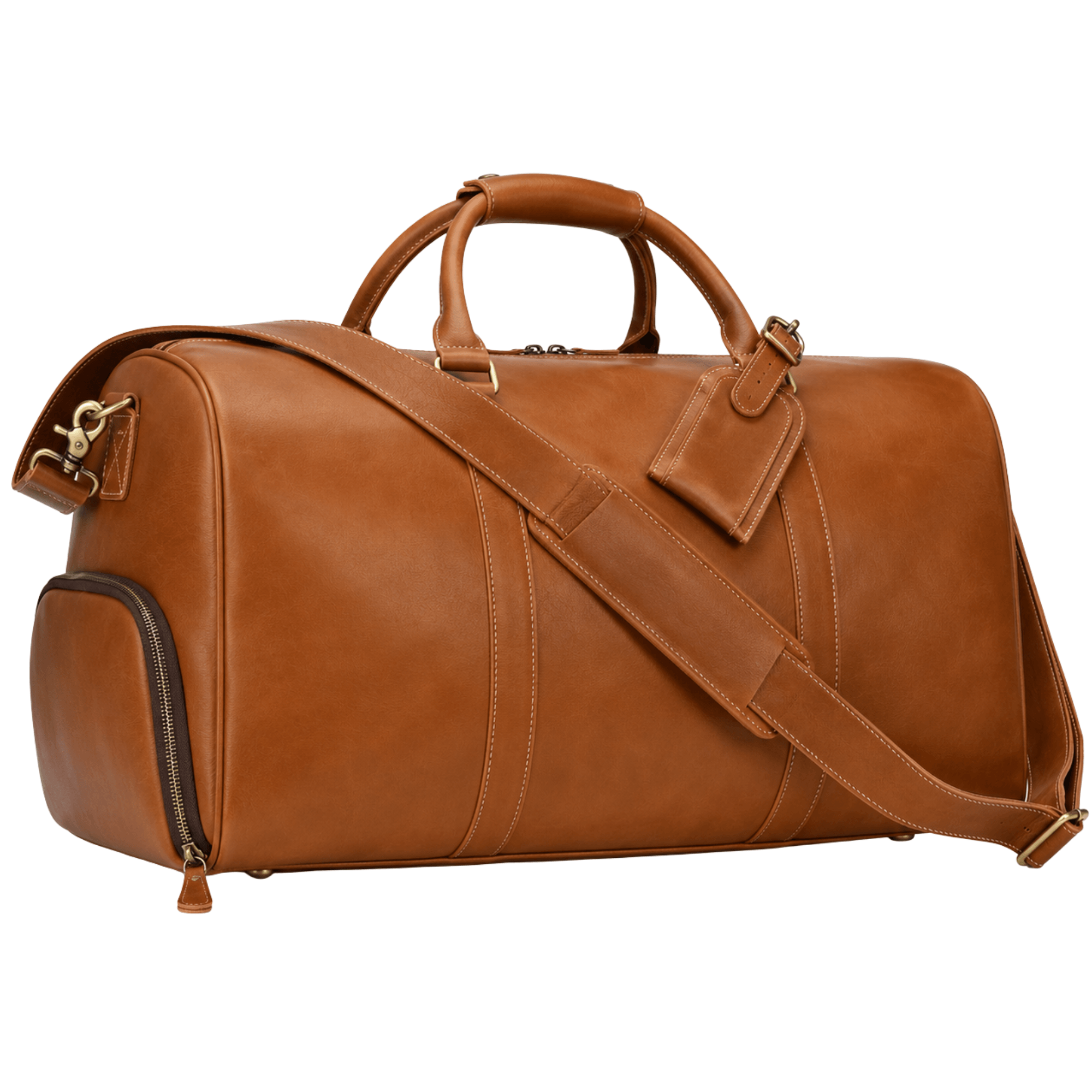 MONARCH - Sac de Voyage Cuir Grande Capacité avec Poche pour Chaussures
